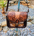 Rustic Raven Crossbody – Western Cowhide Leather Bag