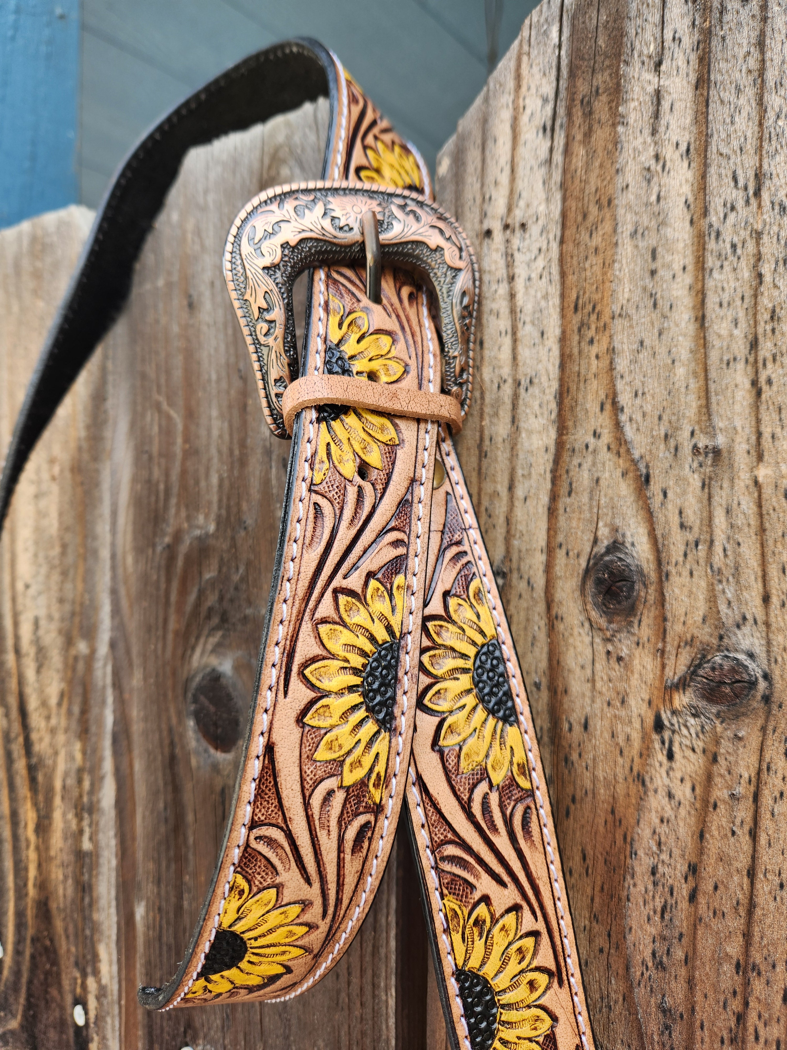 Sunflower Tooled Azetic Durrie Shoulder Bag
