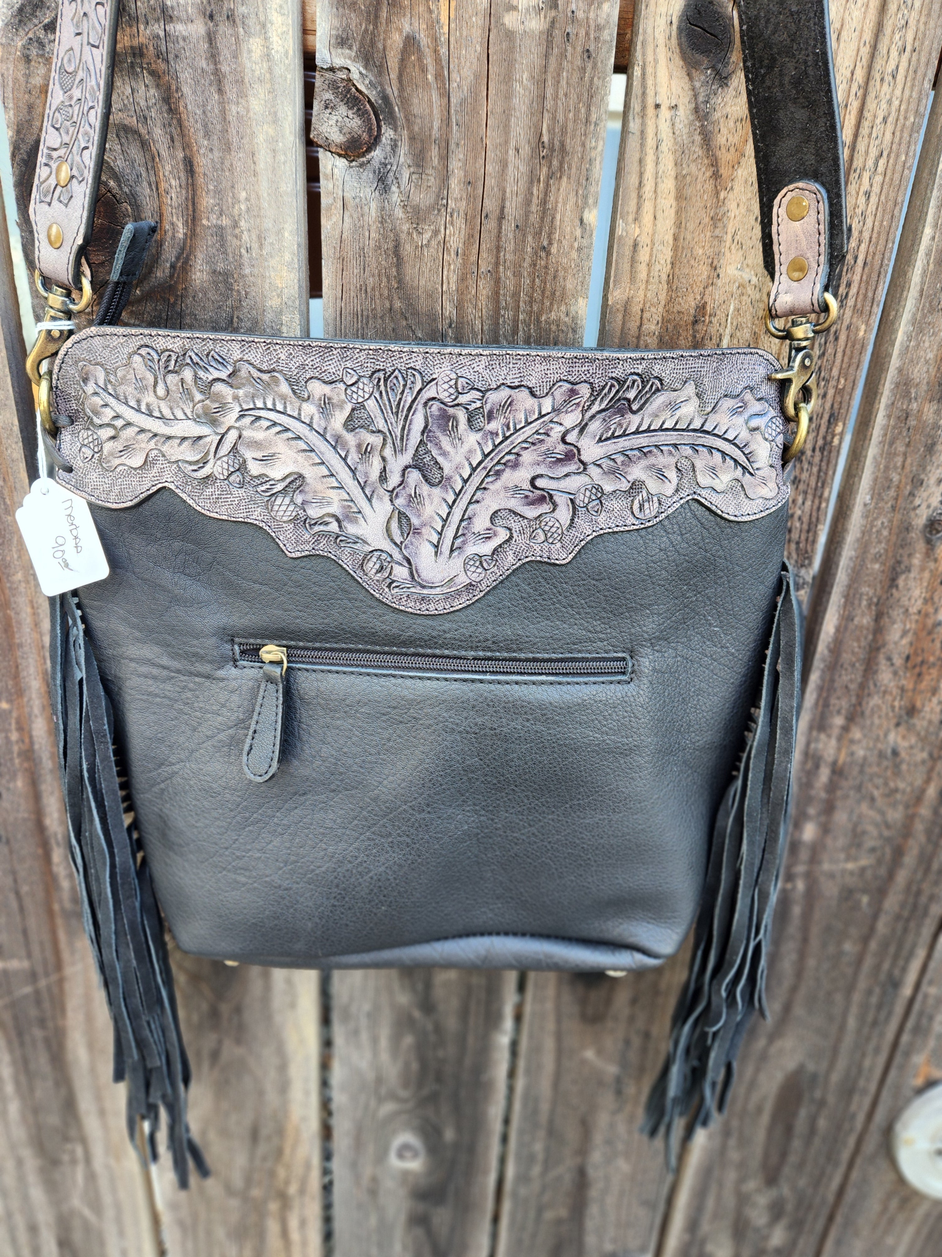 Merbaa Amanda Tooled Crossbody Bag