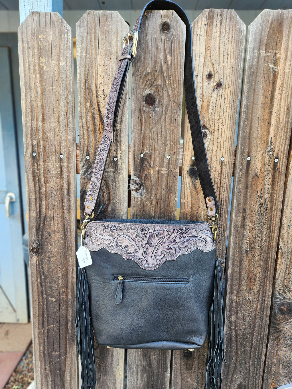 Merbaa Amanda Tooled Crossbody Bag