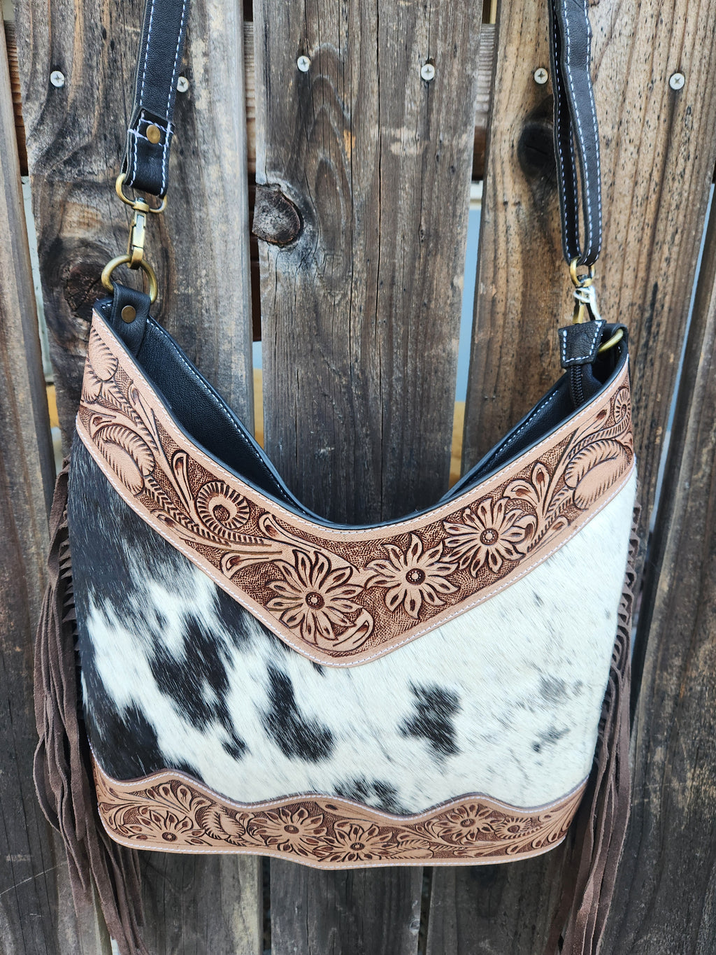 Merbaa Jenesa Tooled Crossbody Bag