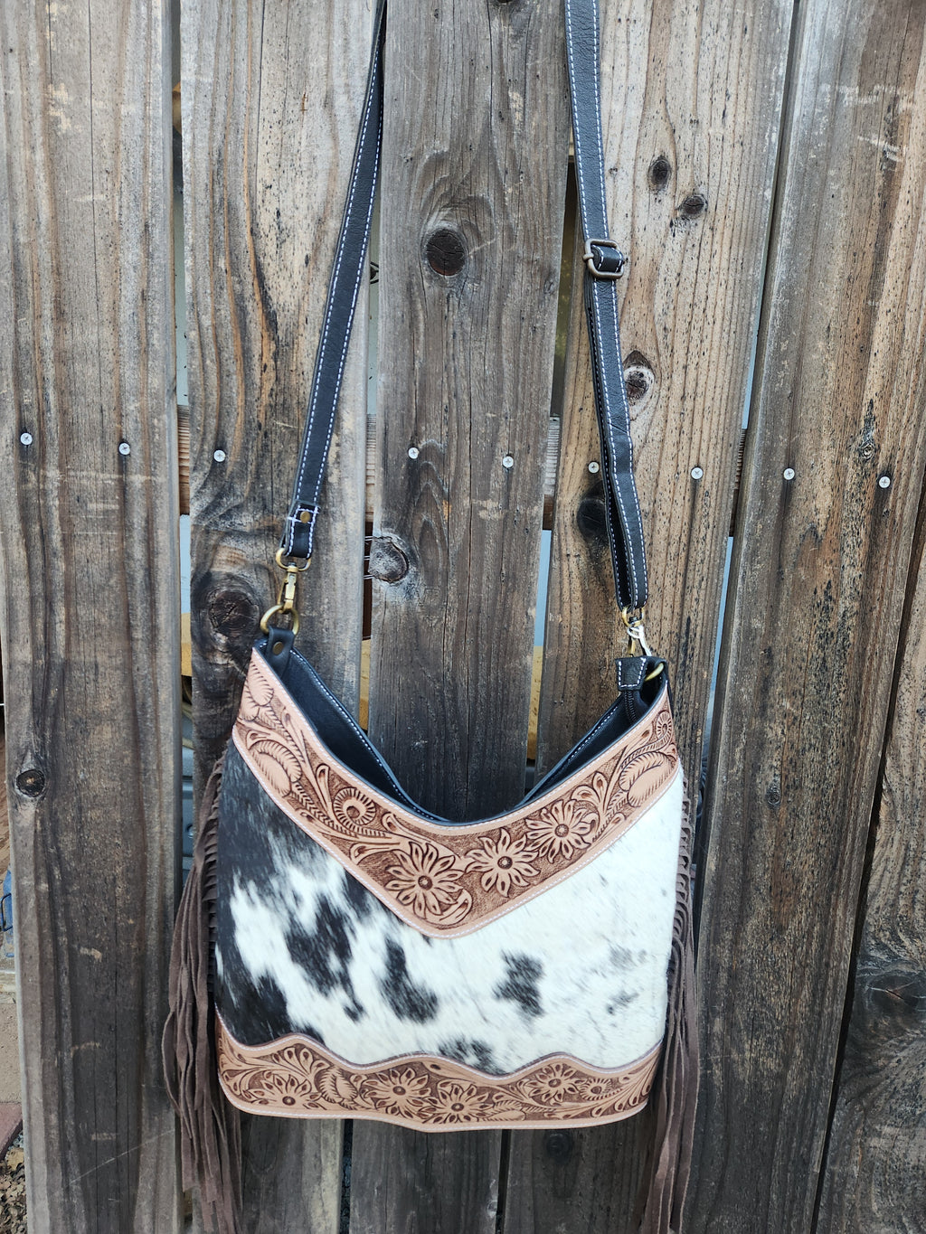 Merbaa Jenesa Tooled Crossbody Bag