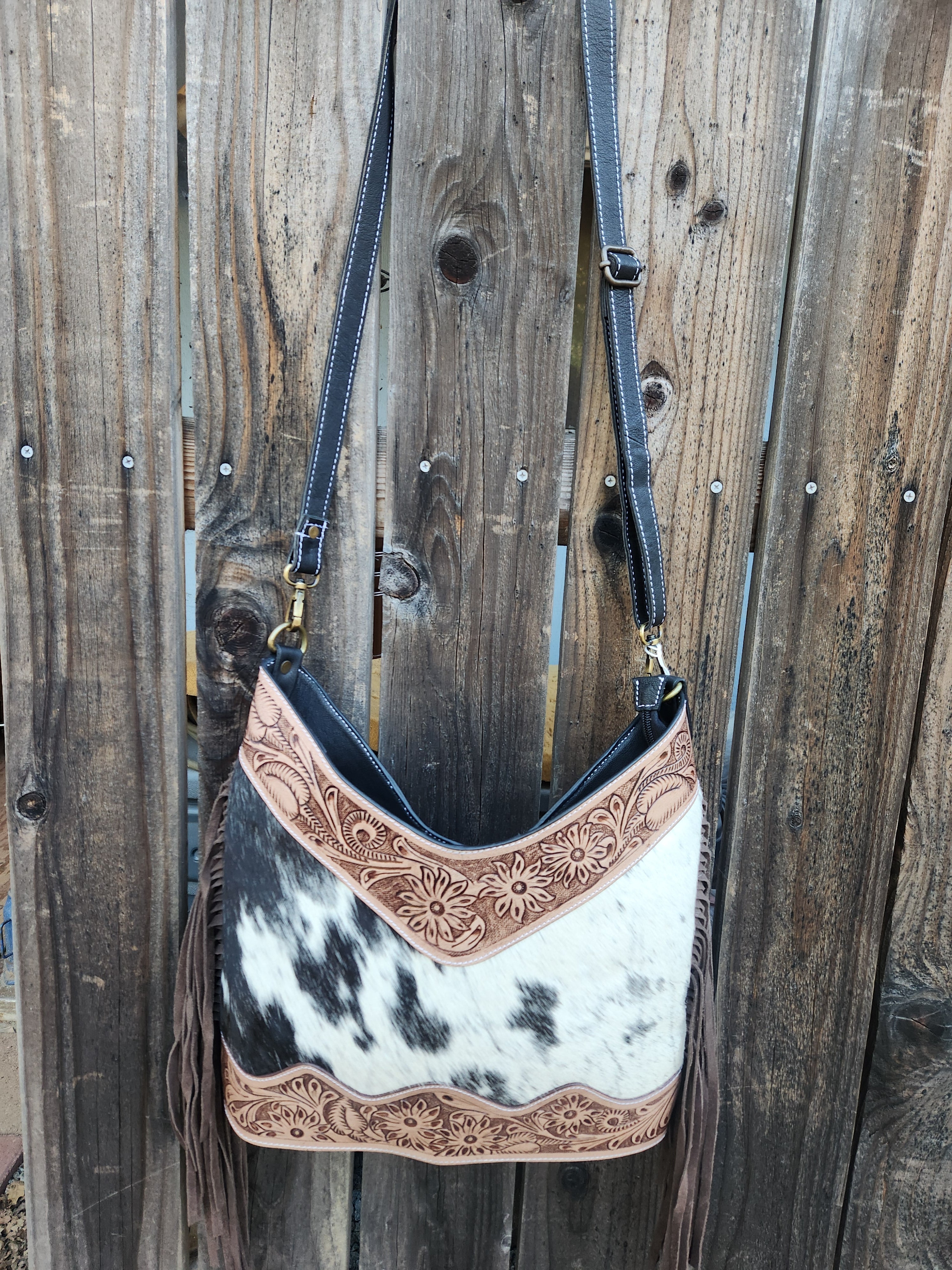 Merbaa Jenesa Tooled Crossbody Bag