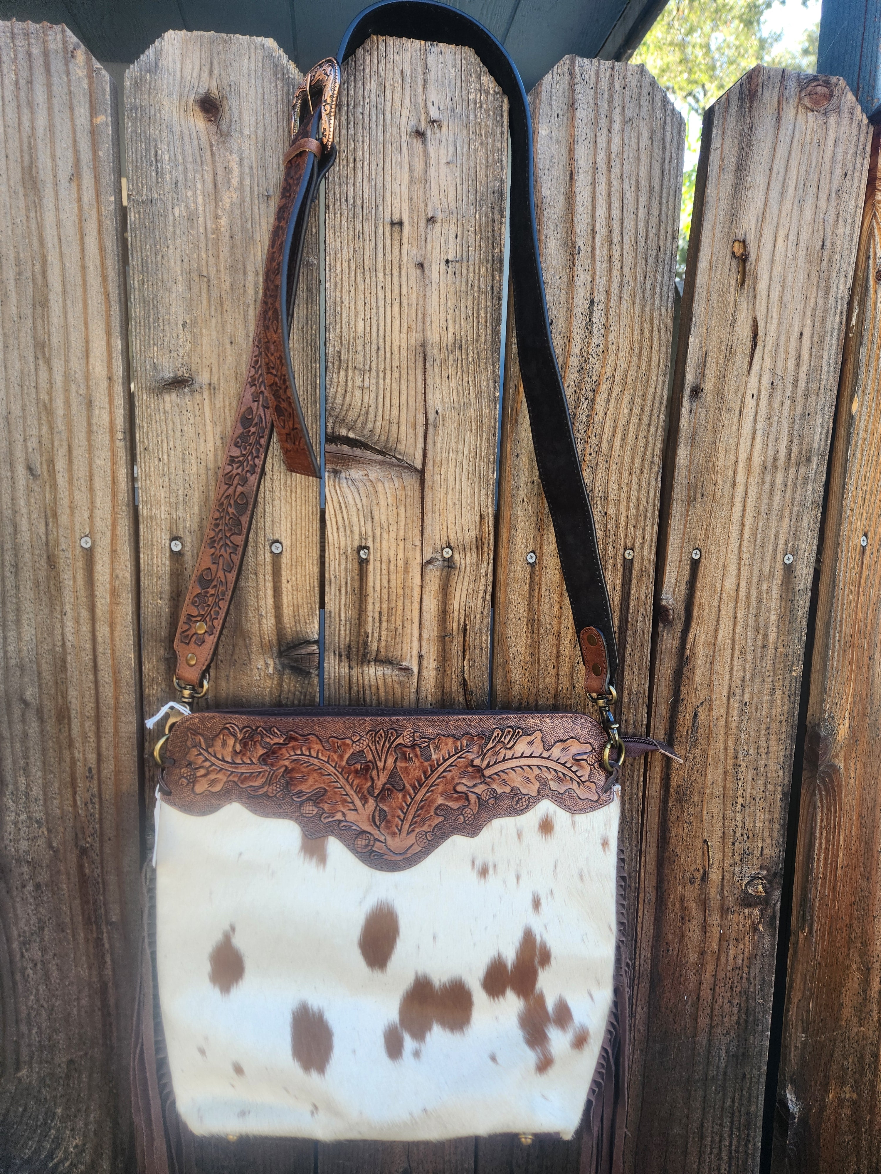 Merbaa Amanda Tooled Crossbody Bag