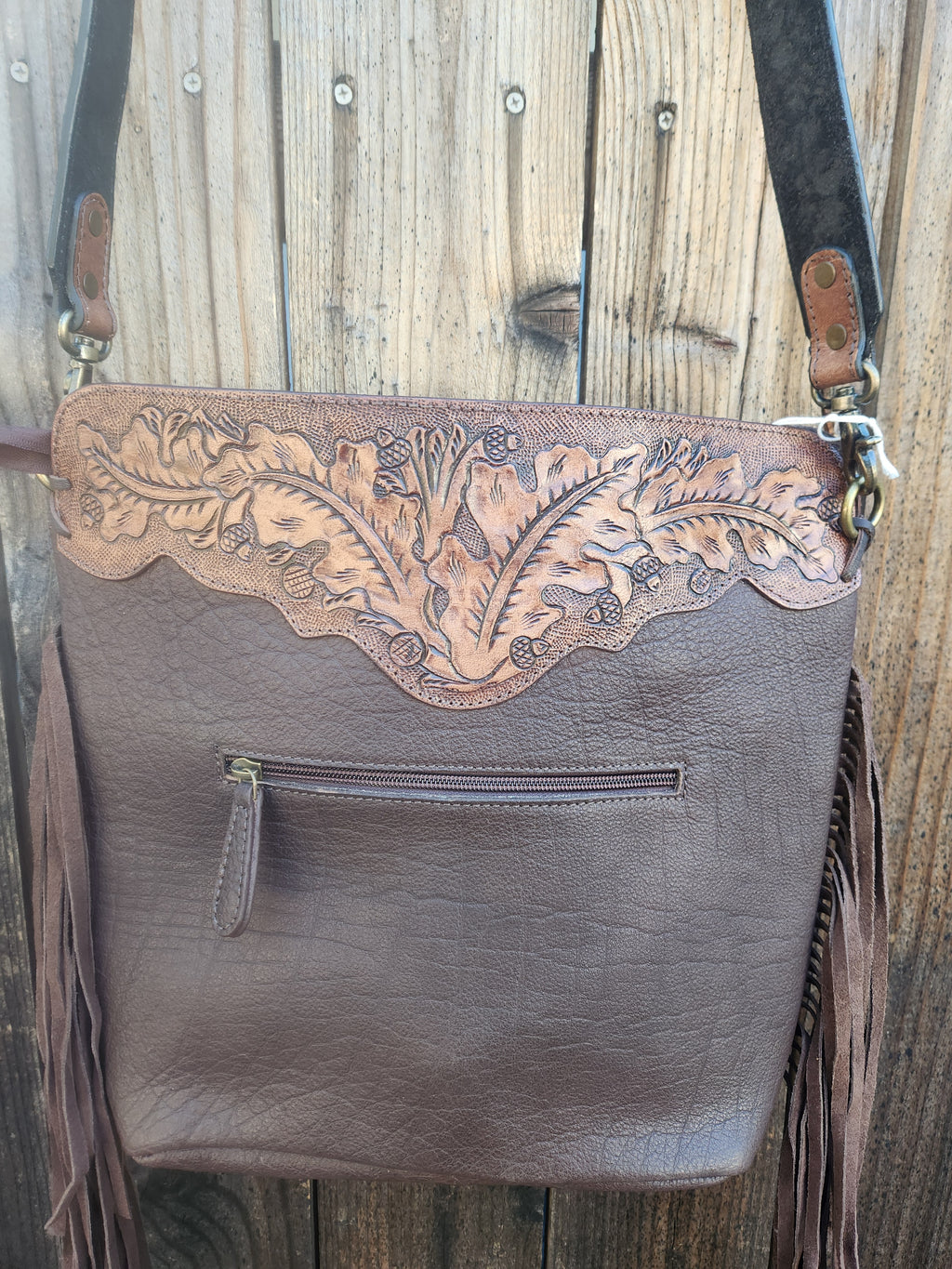 Merbaa Amanda Tooled Crossbody Bag