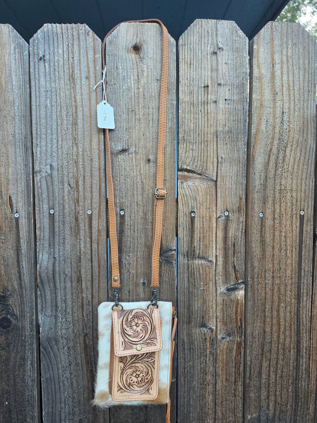Merbaa Oscar Handtooled Crossbody Mobile Bag $30