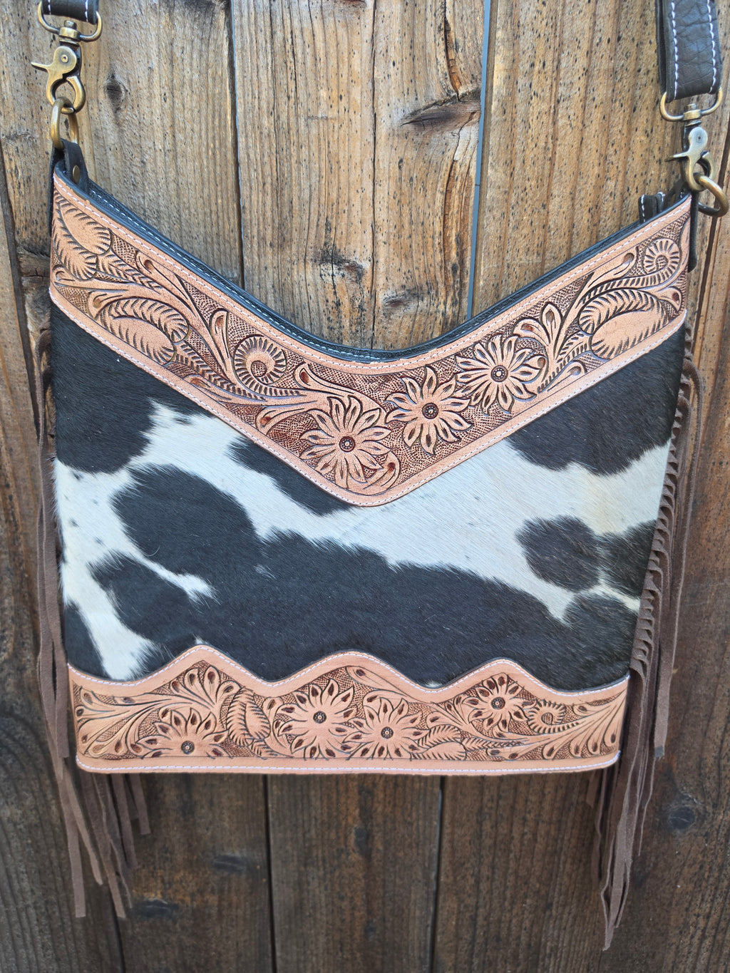 Jenesa Tooled Crossbody Bag