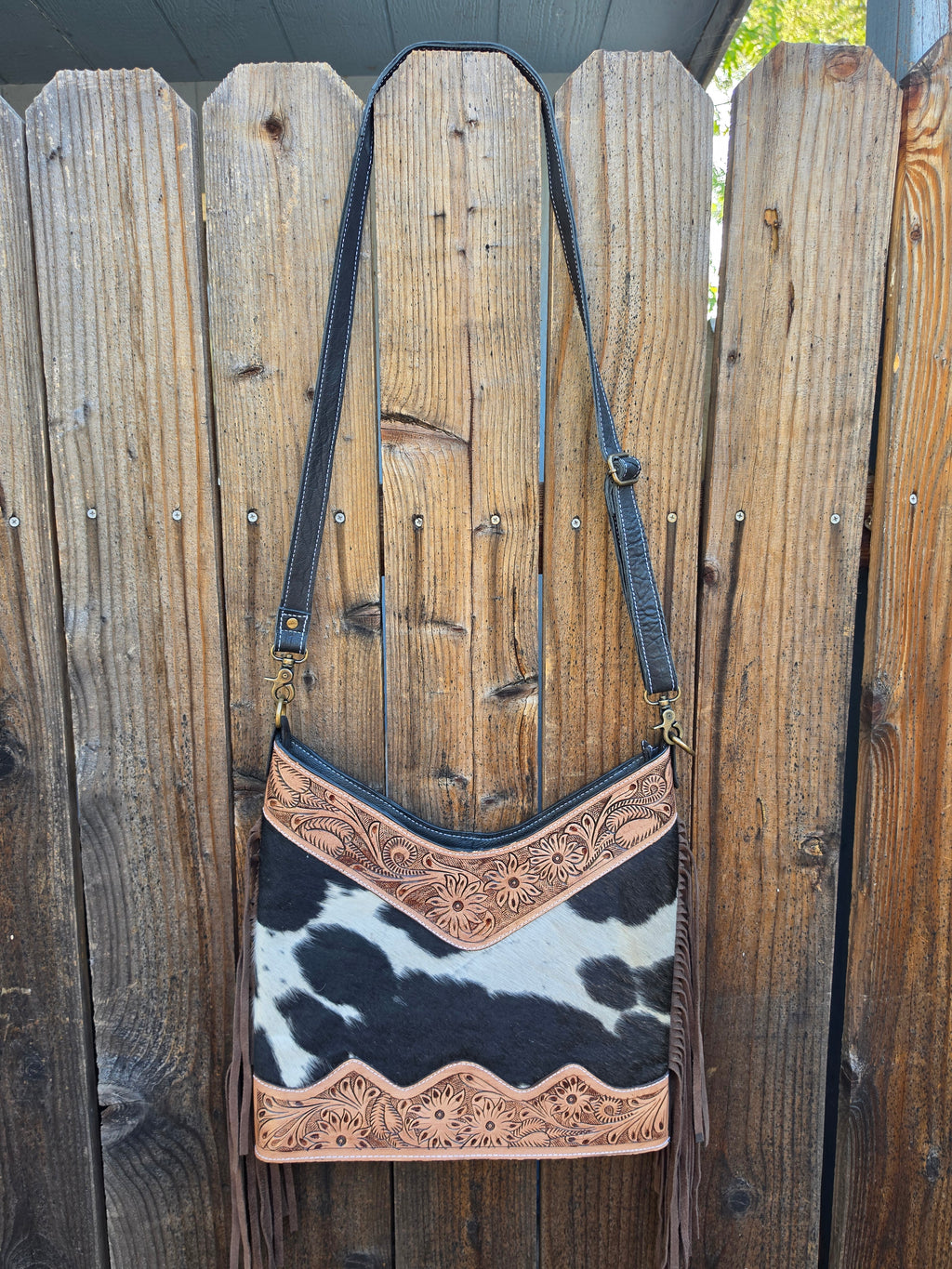 Jenesa Tooled Crossbody Bag