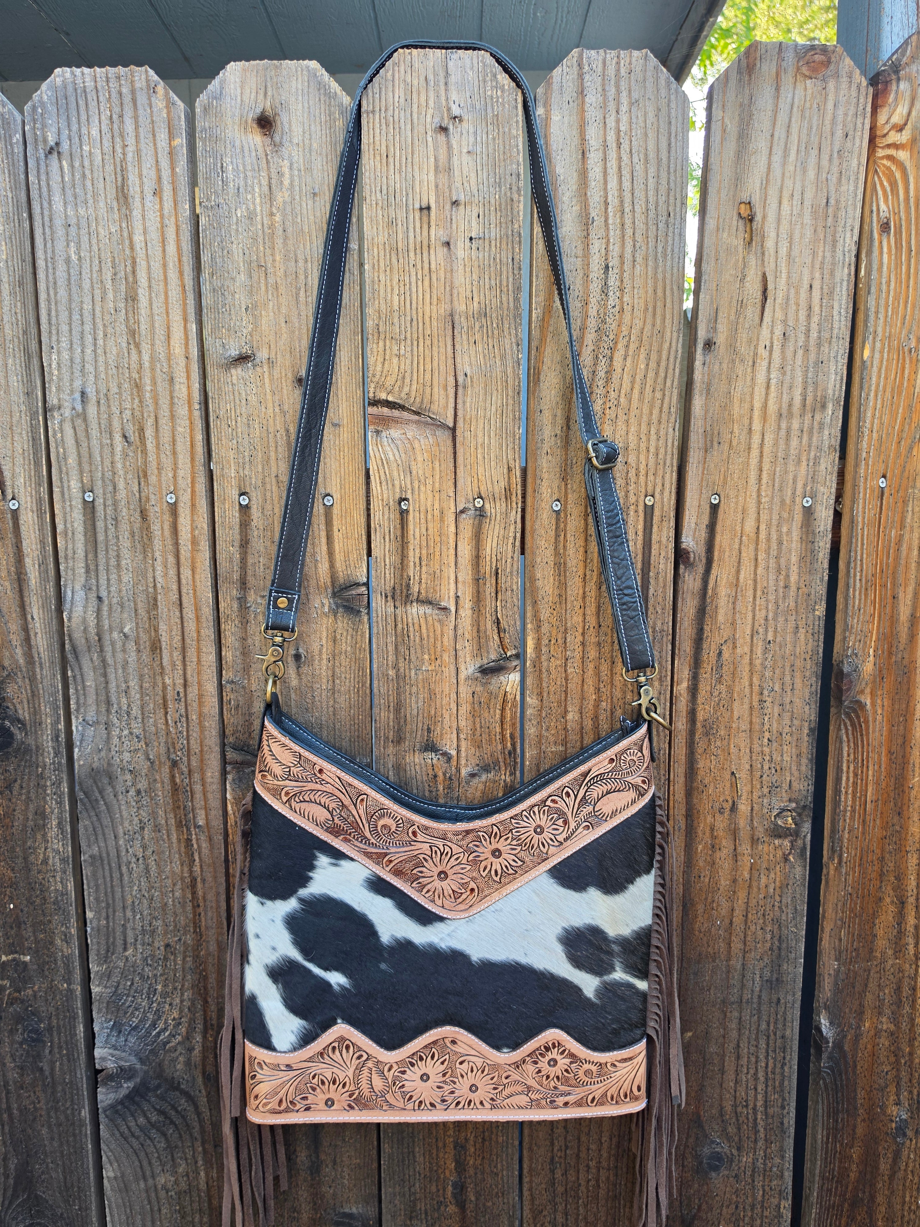 Jenesa Tooled Crossbody Bag