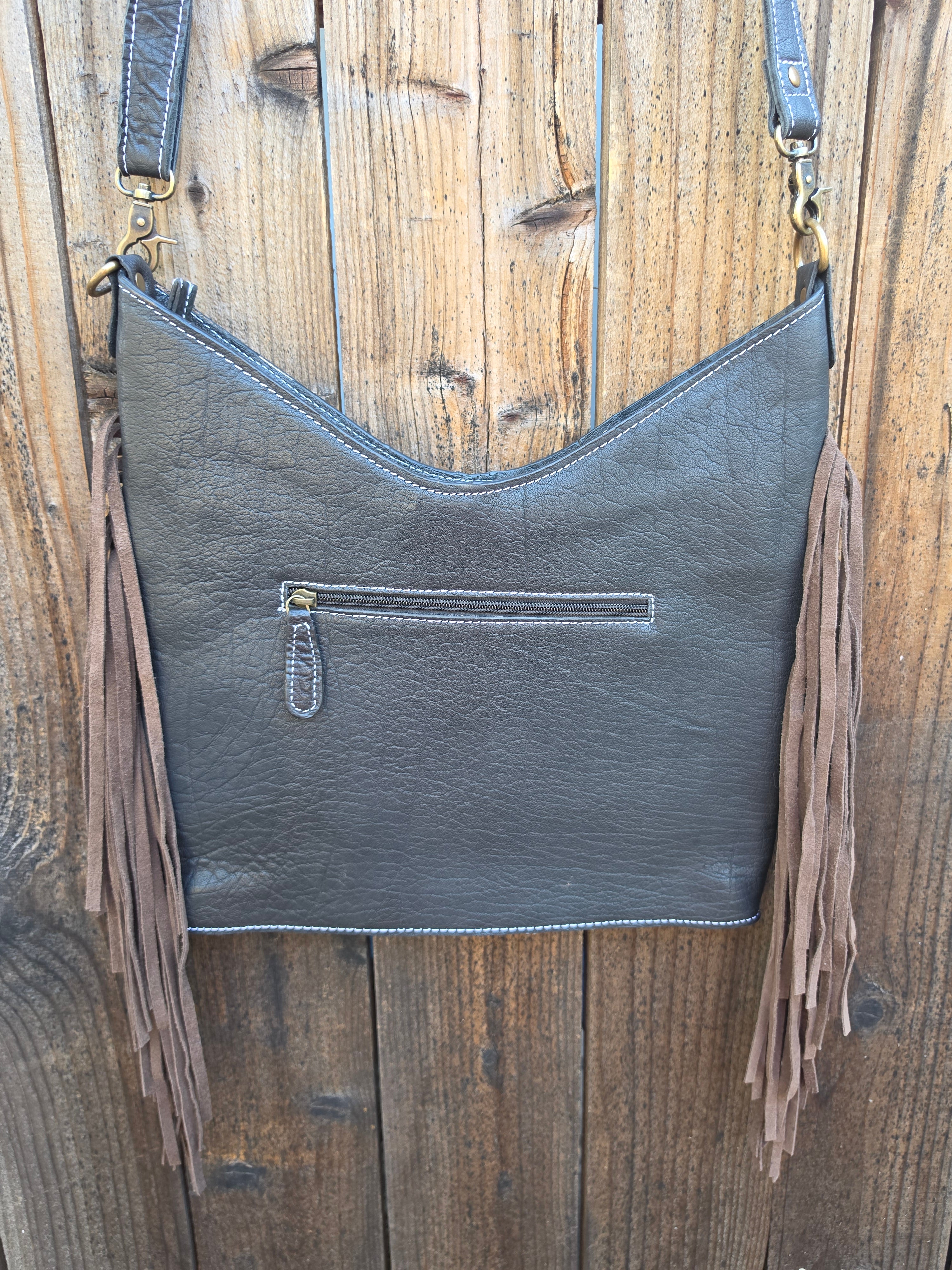 Jenesa Tooled Crossbody Bag